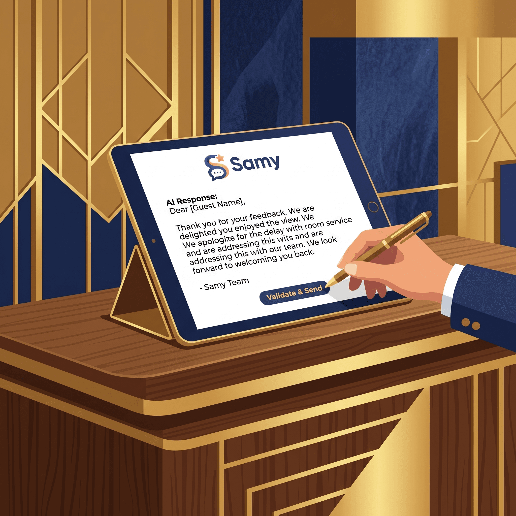 Samy pour les hôtels : automatiser les réponses aux avis